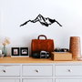 Wallity Mountain - 9 Escultura de pared de metal Negra